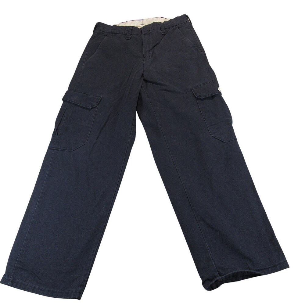 Bulwark FR Mens Work Pants 30 x 29 Navy Blue Cargo Flame Resistant Straight Leg